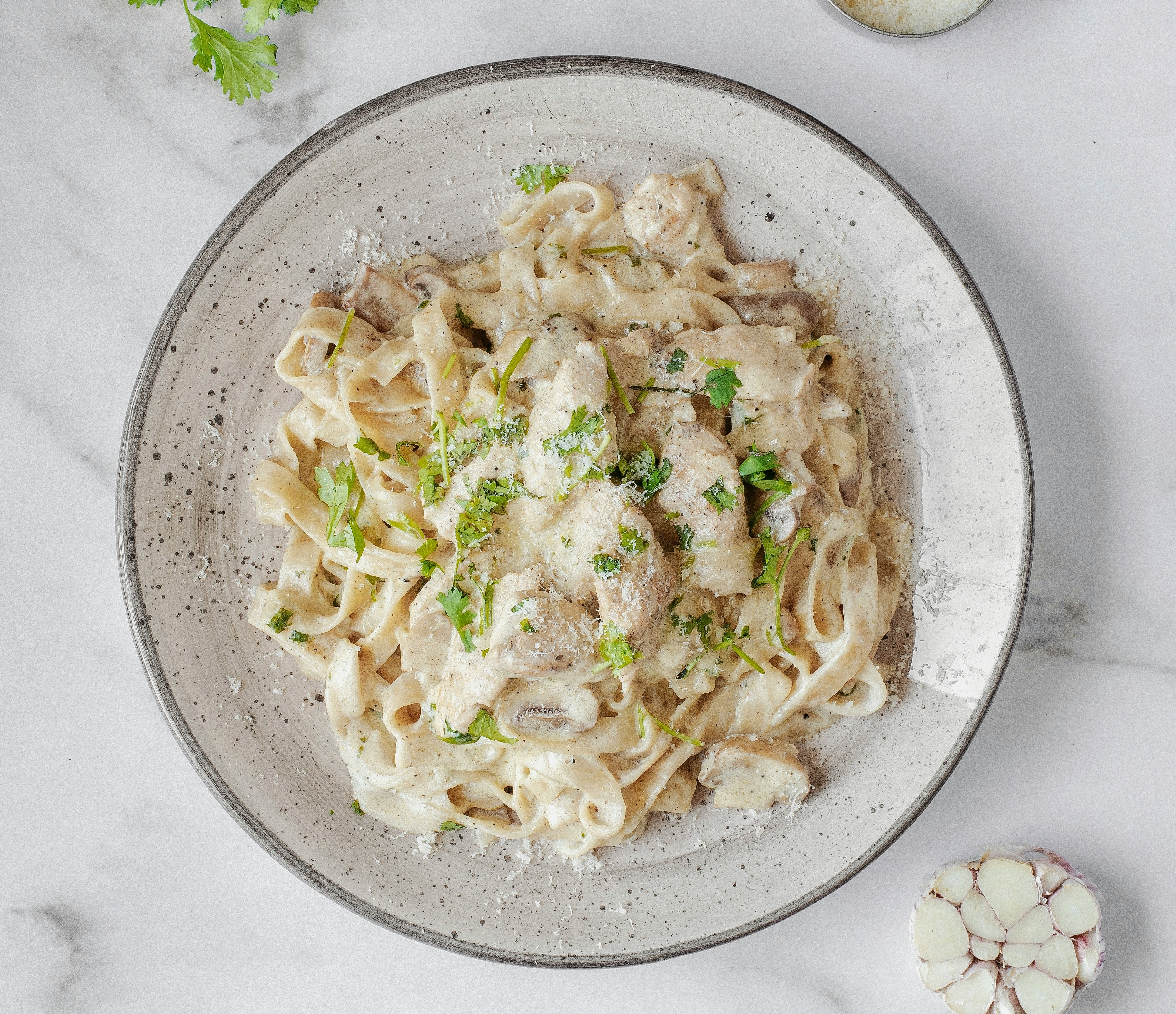 Pappardelle mit Kokos Pilzsauce